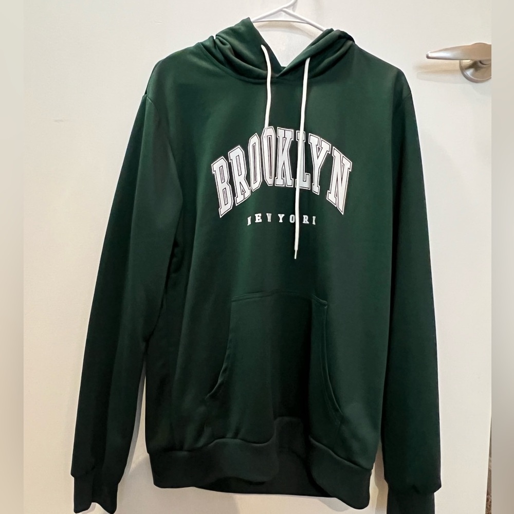 Brooklyn Ny dark green hoodie. Bought from Amazon.
